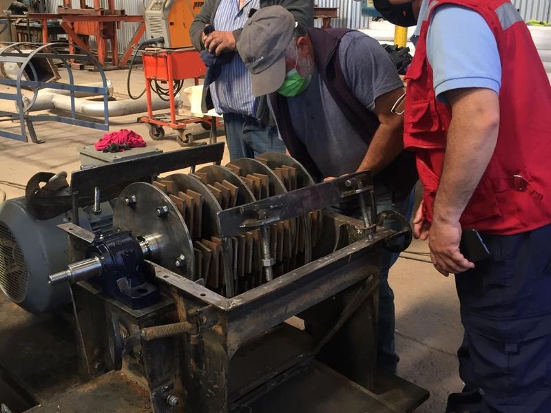 Armado del rotor de martillos