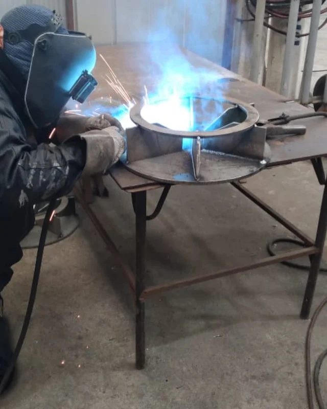 Soldadura de un rotor para transporte neumático